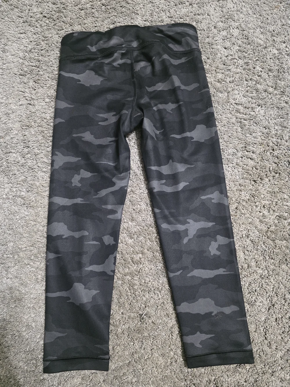 Athleta Black & Gray Camo Kids Leggings